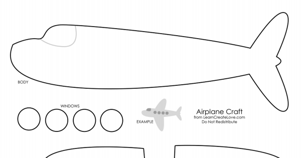 Заготовка к аппликации самолет