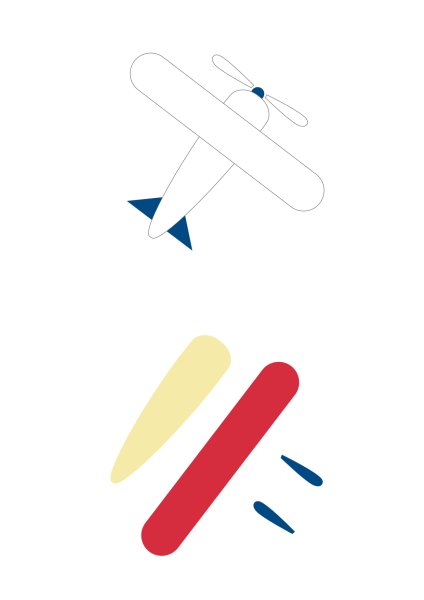 Самолет аппликация для детей