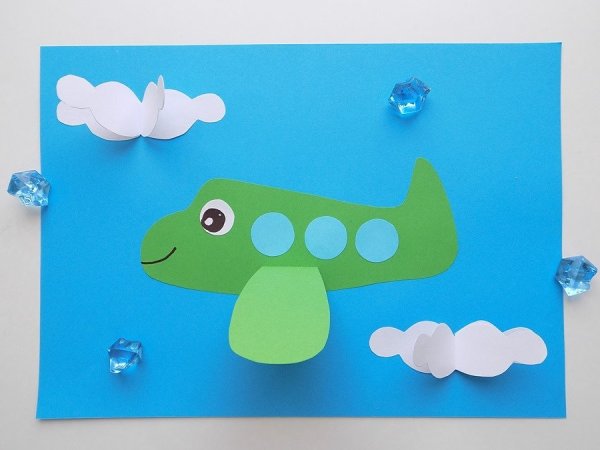 Объемная аппликация самолет