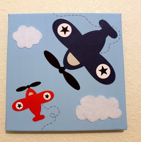 Самолет аппликация для детей