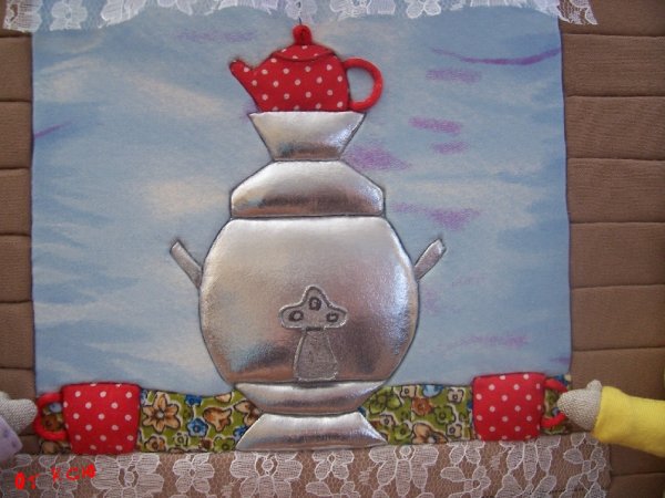Самовар аппликация для детей