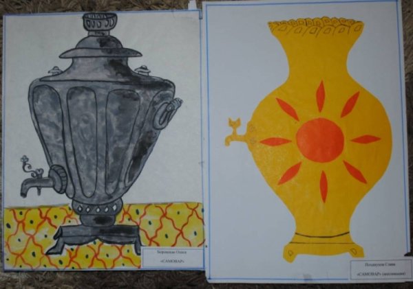 Аппликация самовар