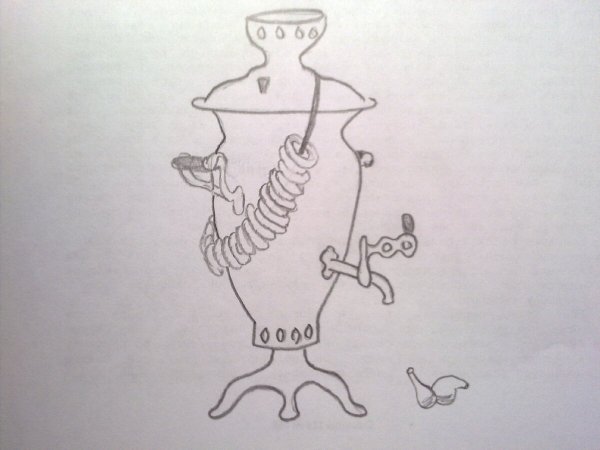 Самовар карандашом