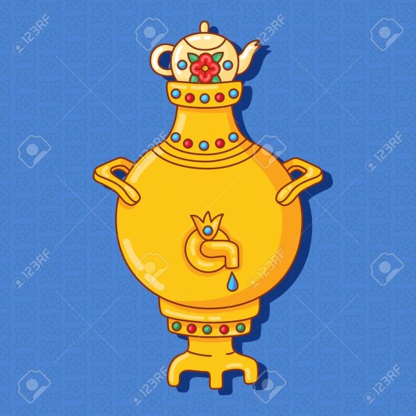 Самовар рисунок для детей