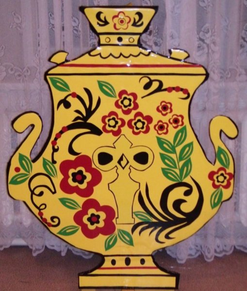 Самовар из картона