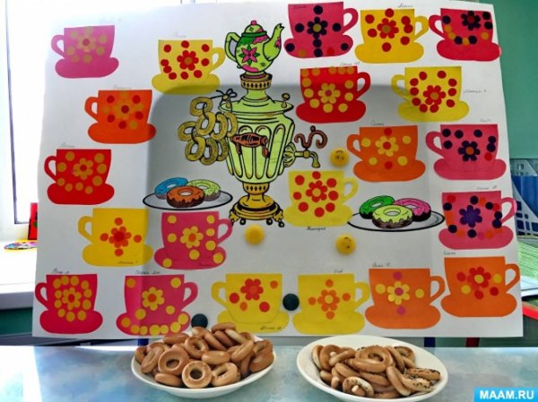 Аппликация на тему посуда