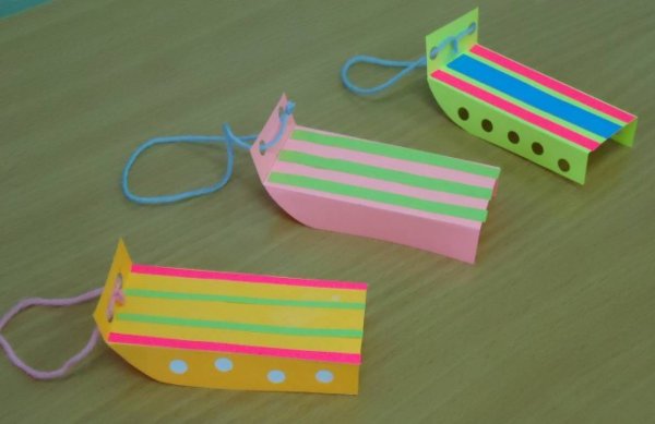 Саночки из бумаги для детей средней группы