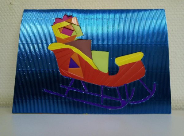 Санки аппликация для детей