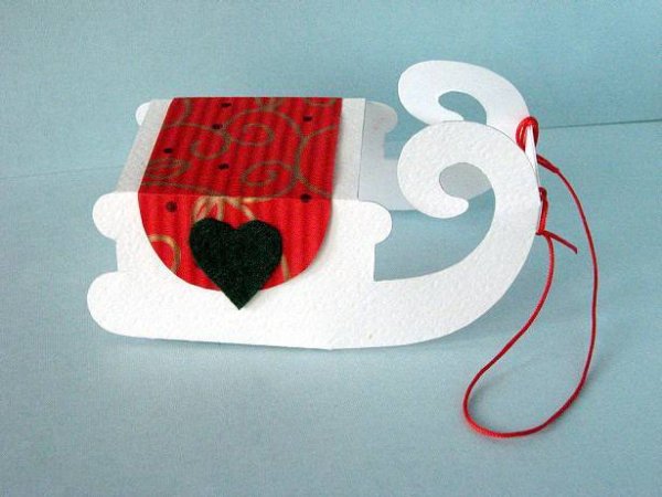 Саночки из бумаги