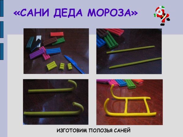 Лепка сани в старшей группе