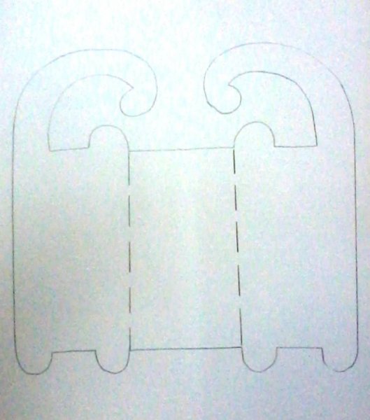 Поделка сани из картона шаблон