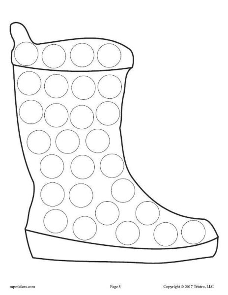 Макет сапожка для рисования