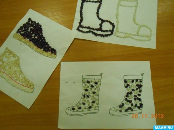 Рисование обувь младшая группа