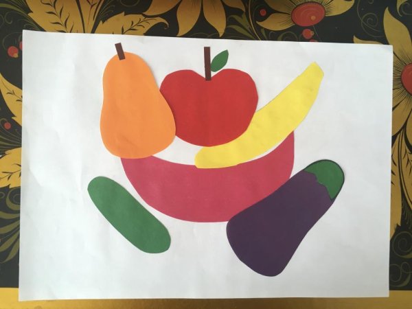 Аппликация овощи в подготовительной группе