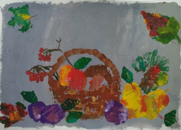 Поделка осенний урожай из бумаги