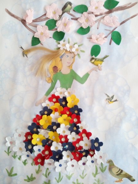 Аппликация на весеннюю тематику