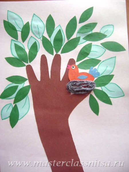 Дерево счастья аппликация