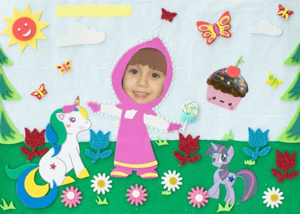 Аппликация счастливое детство