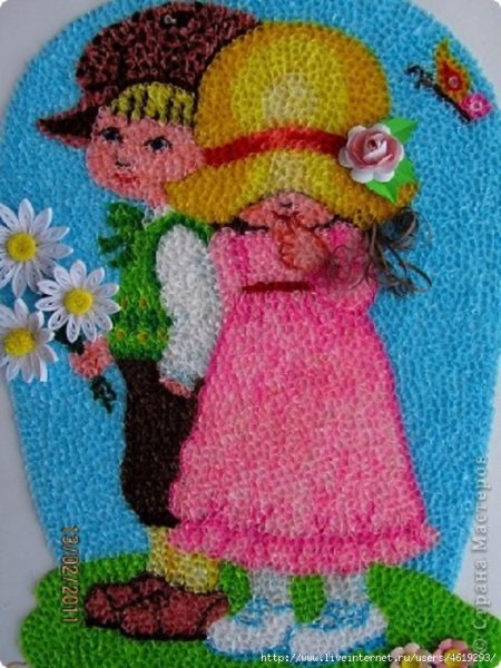 Панно в технике торцевание