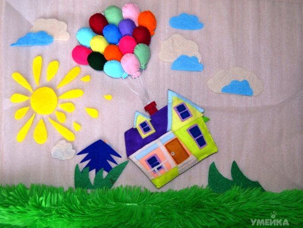 Аппликация на тему город