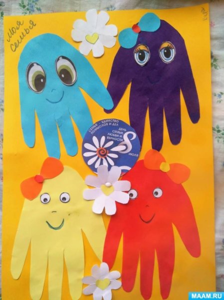 Аппликация из ладошек