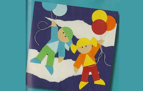 Геометрическая аппликация сюжетная