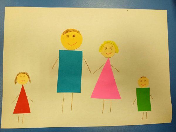 Мама из геометрических фигур