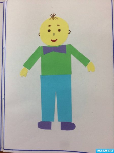 Аппликация на тему человек