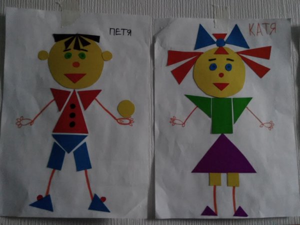 Аппликация человечек