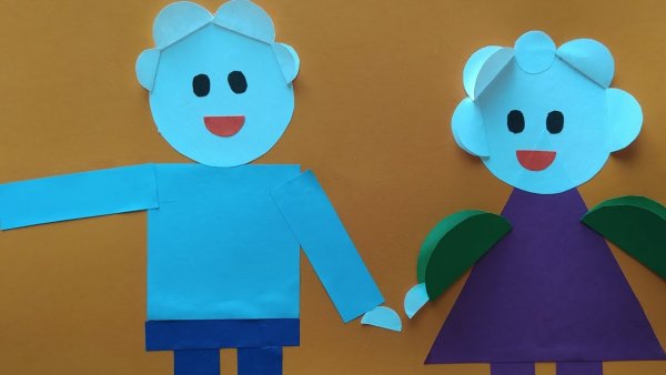 Аппликация на тему семья в средней