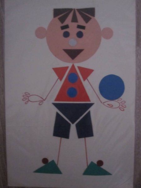 Человечки из геометрических фигур аппликация