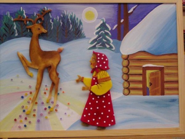 Пластилинография серебряное копытце