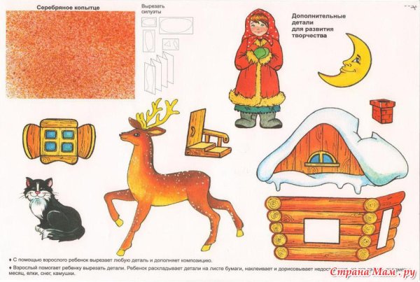 Аппликация по сказке серебряное копытце