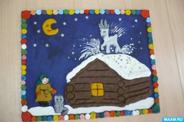 Панно из пластилина Новогодняя сказка