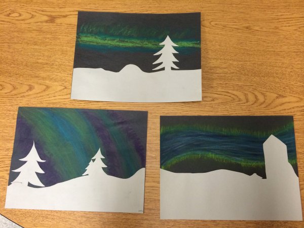 Поделка Северное сияние