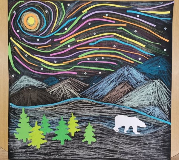 Поделка Северное сияние