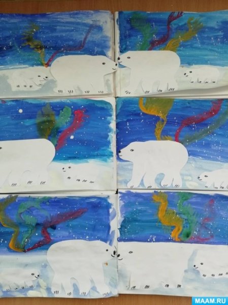 Северное сияние Газпром рисунок