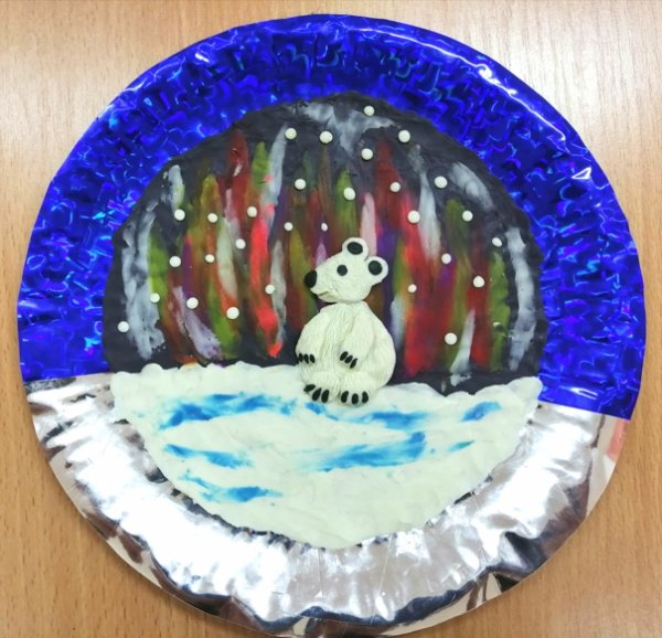 Северное сияние поделка в детский сад