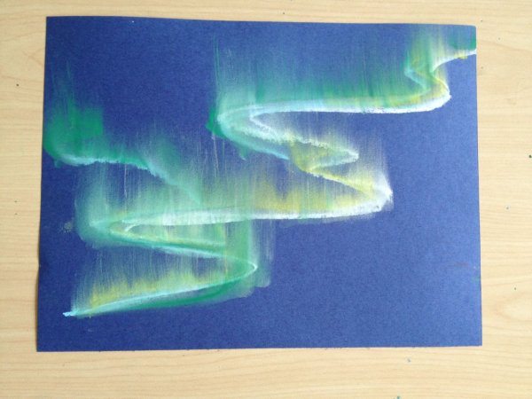 Рисование Северное сияние