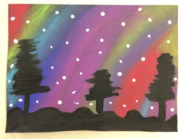 Аппликация Северное сияние