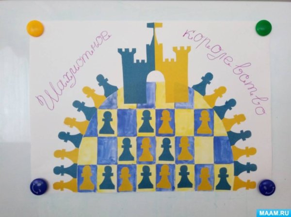 Шахматы аппликация для детей