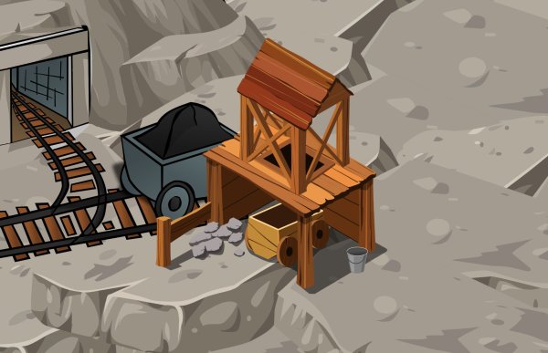 Шахта нарисованная