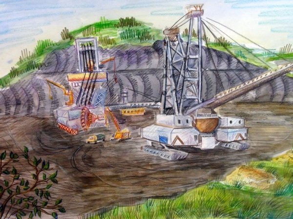 Угольный разрез рисунок