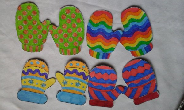 Рисование украсим рукавичку