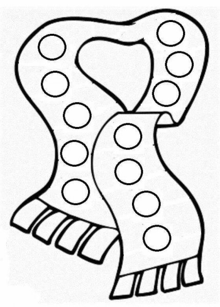 Шарф раскраска для детей