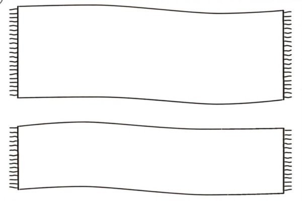 Широкий и узкий шарф