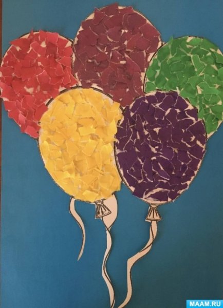 Шарики аппликация из цветной бумаги