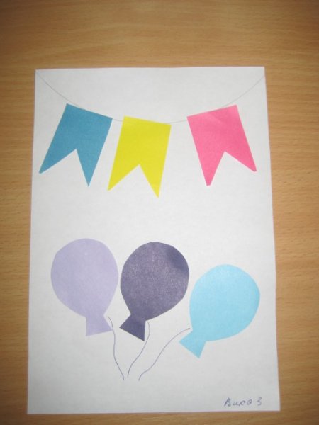 Аппликация 2 младшая группа