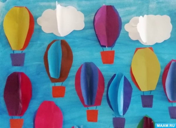 Аппликация воздушный шар в подготовительной группе