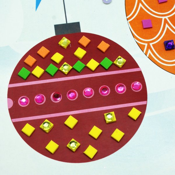 Аппликация новогодний шарик